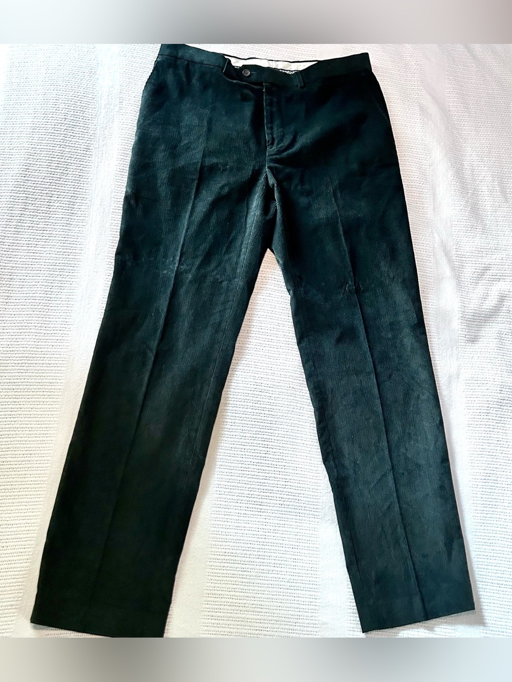 Lauren Ralph Lauren Hunter Green Corduroy Pants 34X32 Flat Front